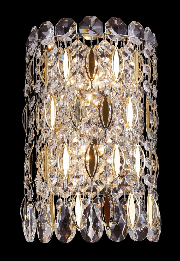 LIRICA AP2 CHROME/GOLD-TRANSPARENT Crystal Lux