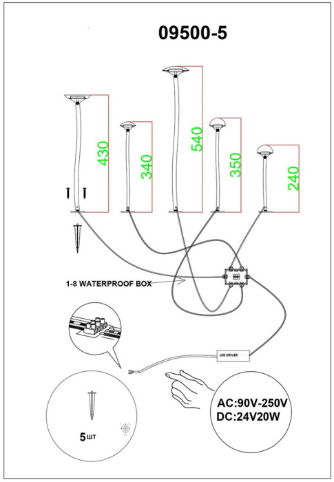 09500-5,01 Kink Light