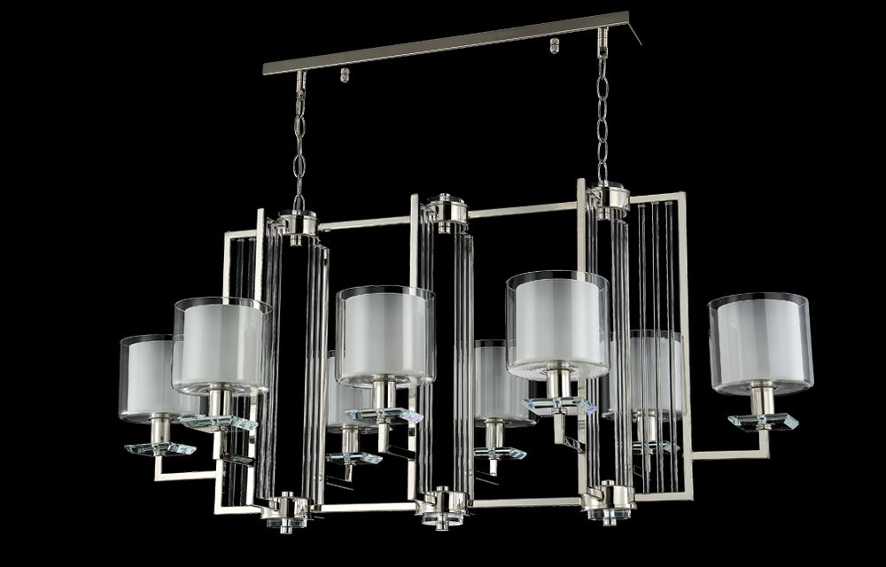 NICOLAS SP8 L1000 NICKEL/WHITE Crystal Lux