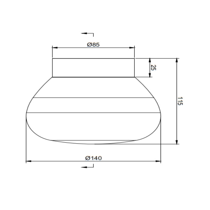 DL18031G9Black 140 Donolux