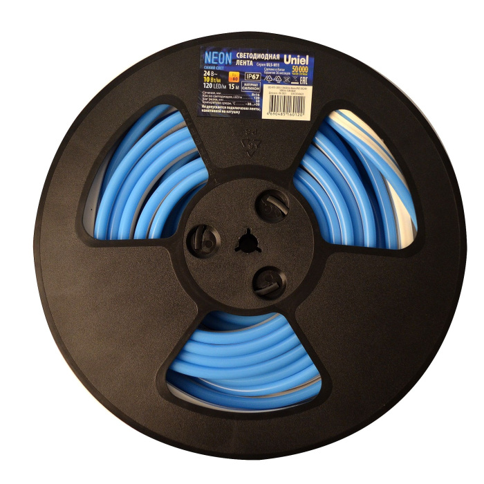 ULS-N11-2835-120LED/m-8mm-IP67-DC24V-10W/m-15M-BLUE катушка в герметичной упаковке Uniel