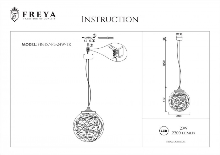 FR6157-PL-24W-TR Freya
