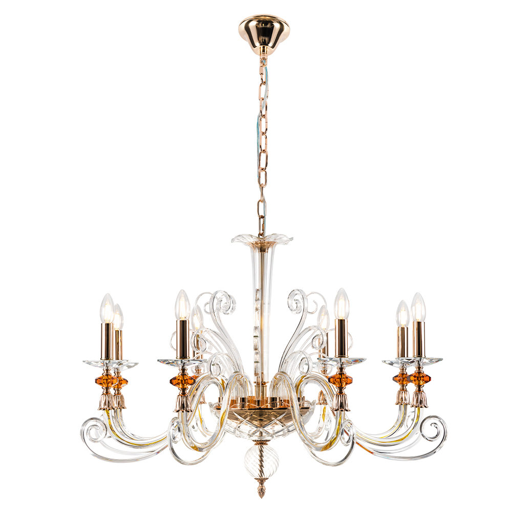 CATARINA SP8 V2 GOLD/TRANSPARENT-COGNAC Crystal Lux