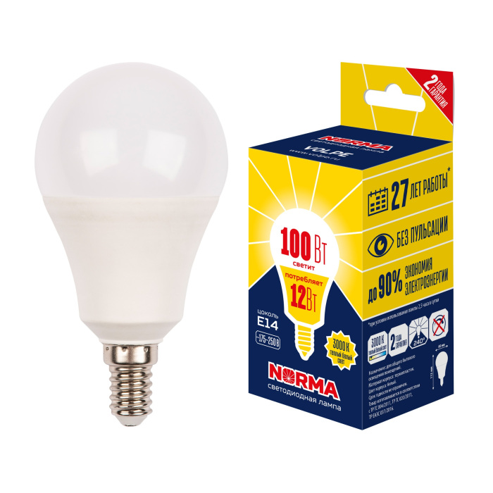 LED-G60-12W/3000K/E14/FR/NR Volpe
