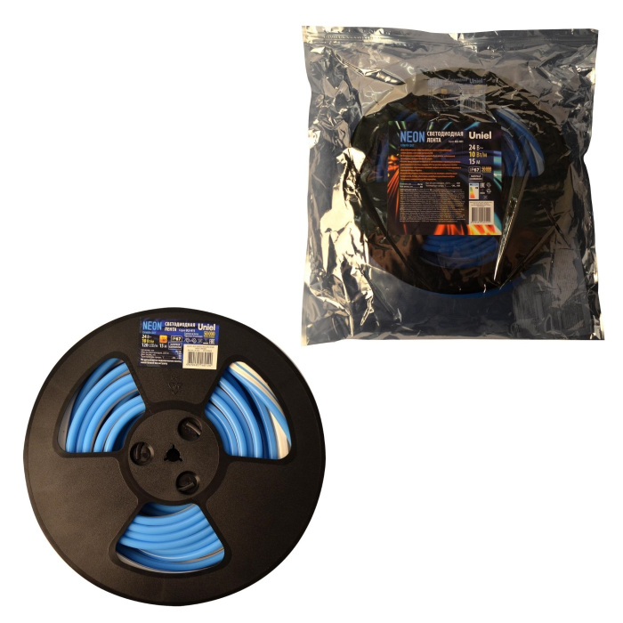 ULS-N11-2835-120LED/m-8mm-IP67-DC24V-10W/m-15M-BLUE катушка в герметичной упаковке Uniel