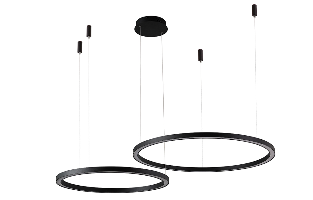 FORTUNA SP123W LED D600+800 BLACK Crystal Lux