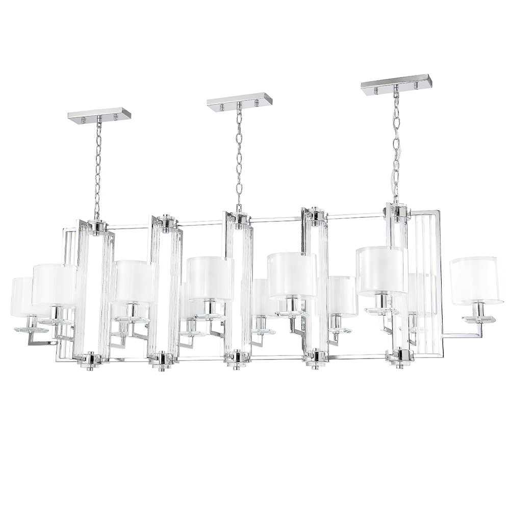 NICOLAS SP12 L1600 NICKEL/WHITE Crystal Lux