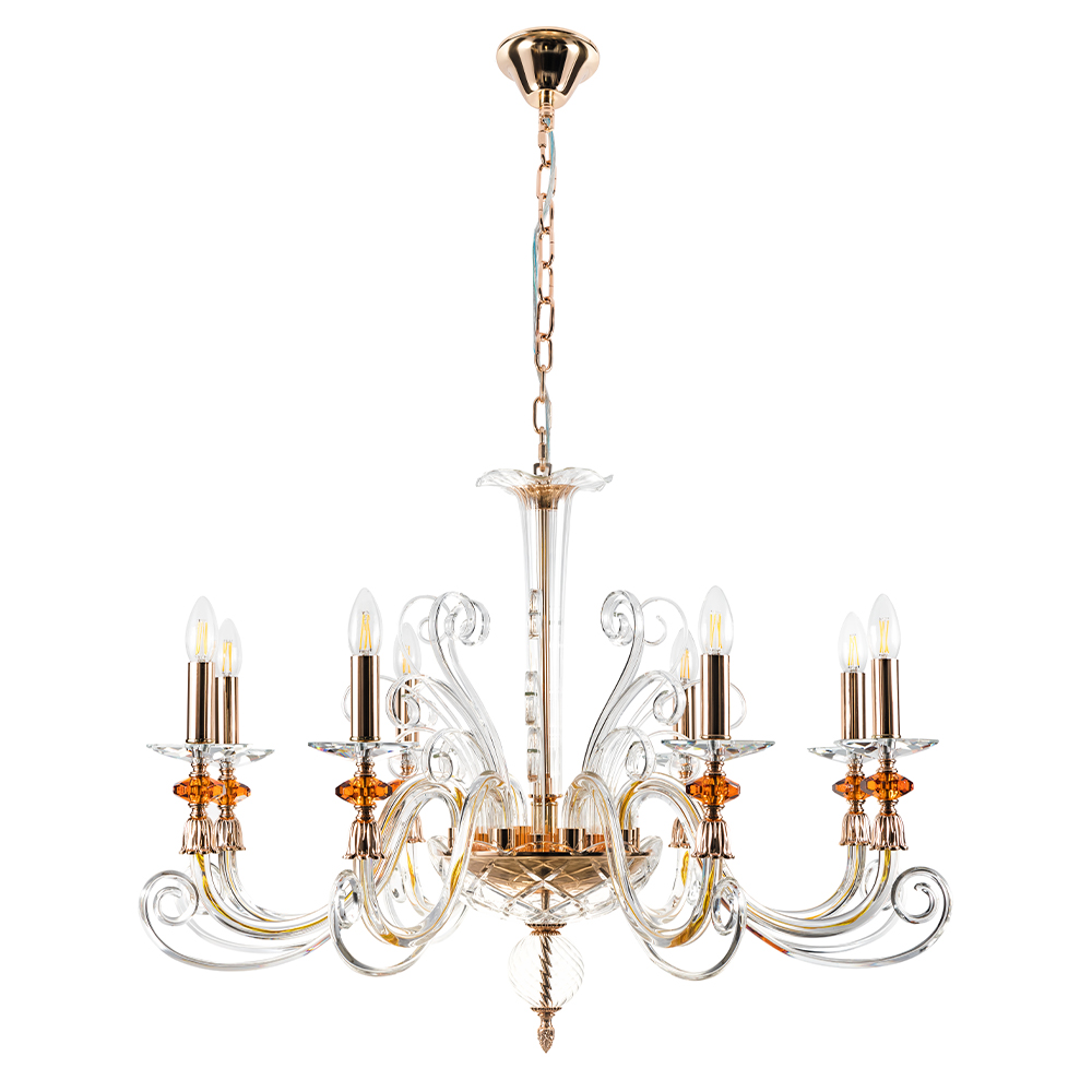 CATARINA SP8 V2 GOLD/TRANSPARENT-COGNAC Crystal Lux