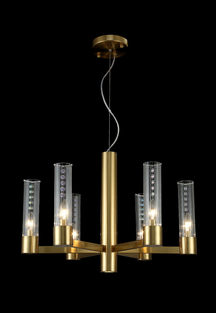 OTONO SP6+1 BRASS/TRANSPARENTE Crystal Lux