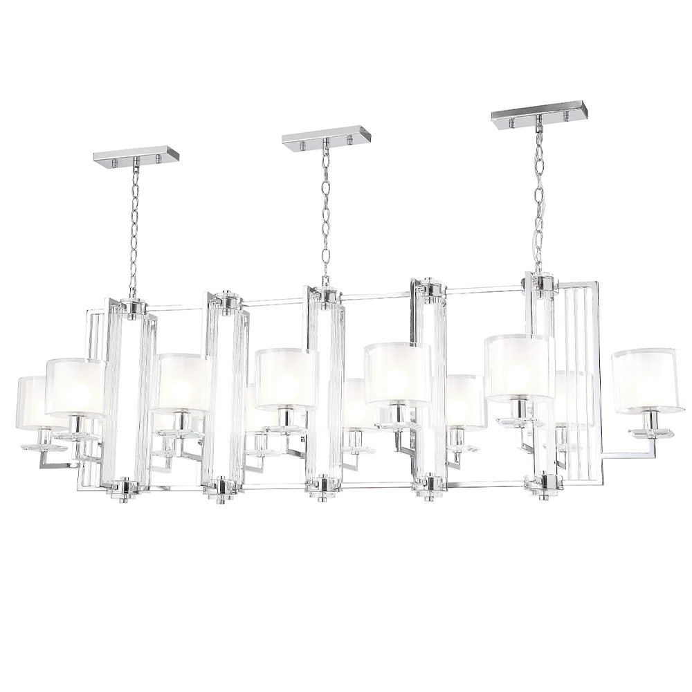 NICOLAS SP12 L1600 NICKEL/WHITE Crystal Lux