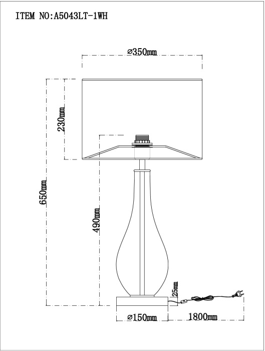 A5043LT-1WH Arte Lamp