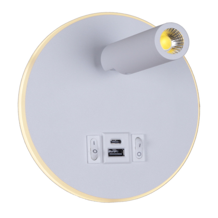86203-9.2-001KT LED12W+USB WT Reluce