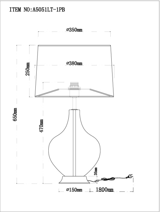 A5051LT-1PB Arte Lamp