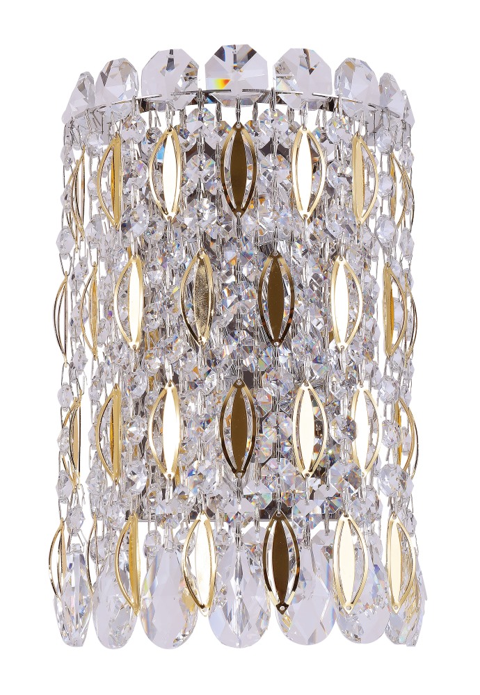 LIRICA AP2 CHROME/GOLD-TRANSPARENT Crystal Lux