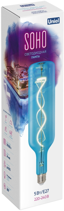 LED-SF21-5W/SOHO/E27/CW BLUE GLS77BL Uniel