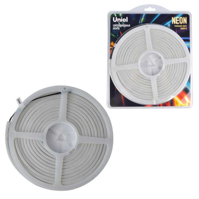 ULS-N01-2835-120LED/m-6mm-IP67-DC12V-9W/m-5M-3000K блистер Uniel