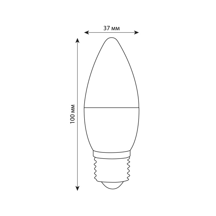 LED-C37-6W/4000K/E27/FR/DIM/SLS Volpe