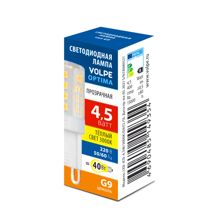 LED-JCD-4,5W/3000K/G9/CL/SLS_