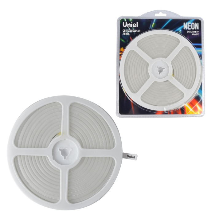 ULS-N01-2835-120LED/m-6mm-IP67-DC12V-9W/m-5M-4000K блистер Uniel