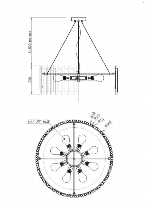 MOD135PL-08BS Maytoni