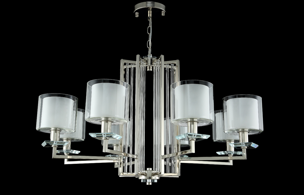 NICOLAS SP-PL8 NICKEL/WHITE Crystal Lux