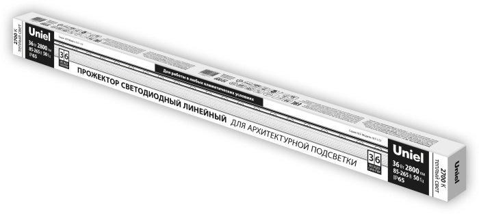 ULF-L52-36W/2700K/L100 220V IP65 SILVER Uniel