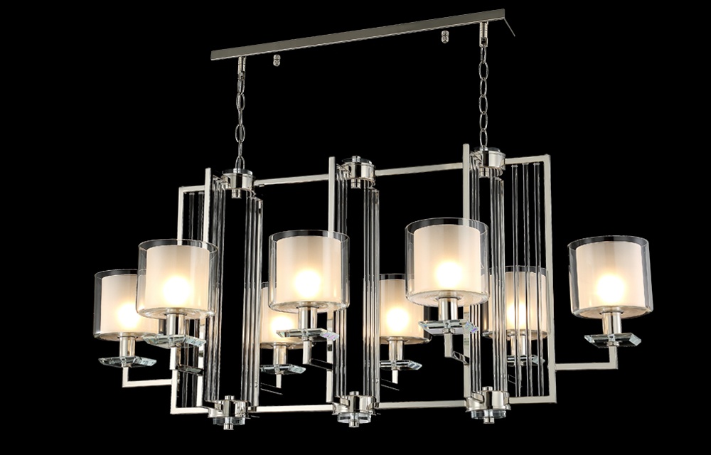 NICOLAS SP8 L1000 NICKEL/WHITE Crystal Lux