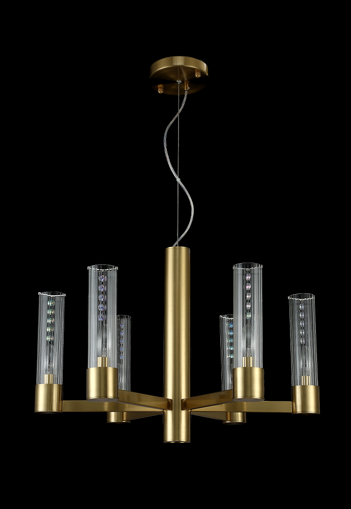OTONO SP6+1 BRASS/TRANSPARENTE Crystal Lux