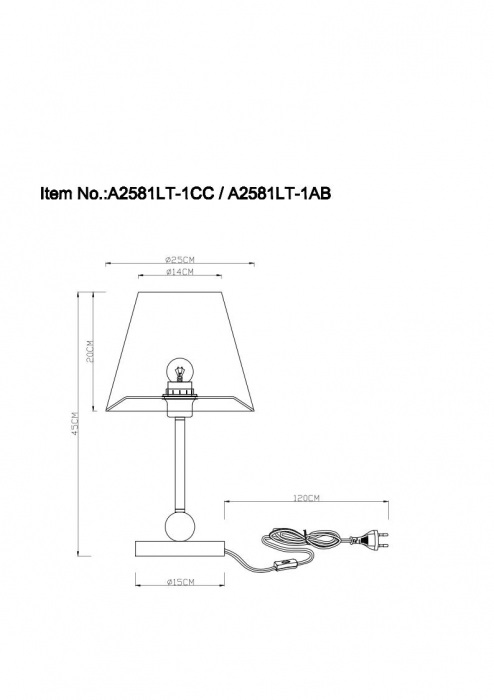A2581LT-1CC Arte Lamp