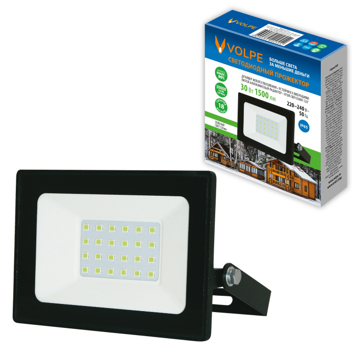 ULF-Q519 30W/GREEN IP65 220-240V BLACK Volpe