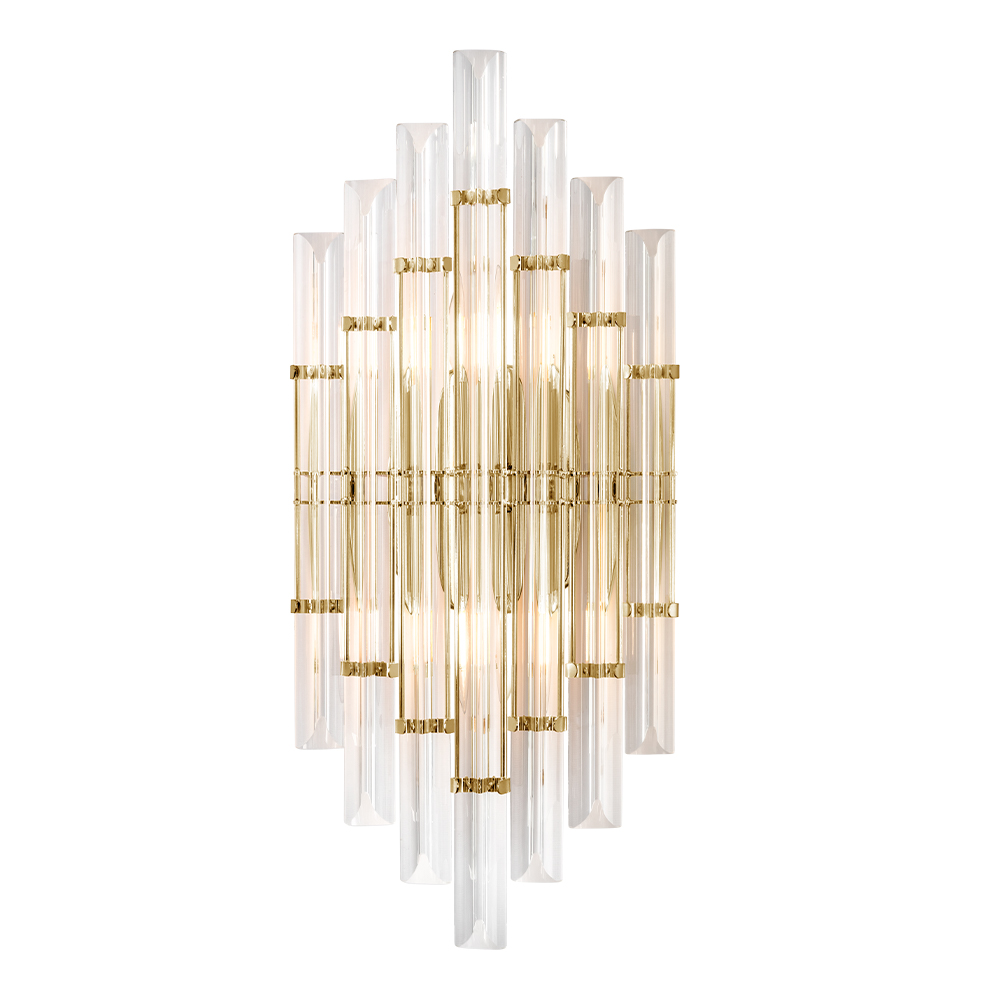SARAGOSA AP2 BRASS/TRANSPARENTE Crystal Lux