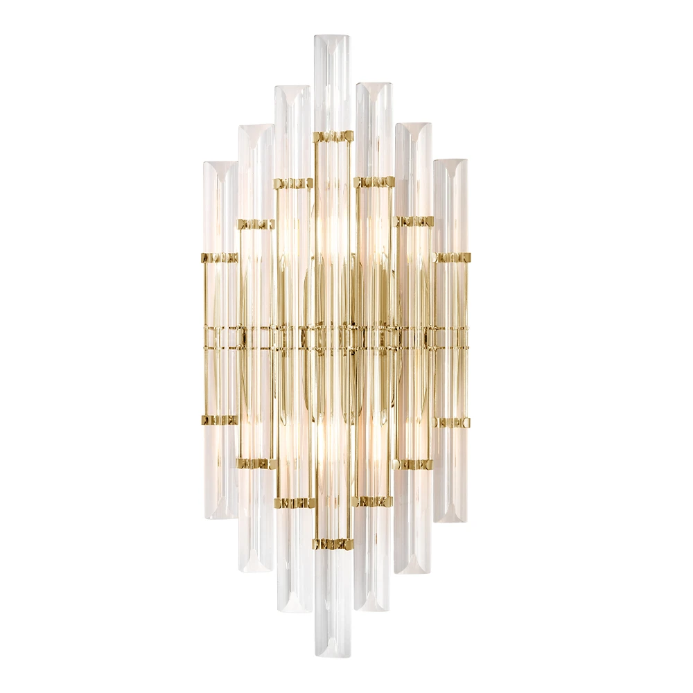 SARAGOSA AP2 BRASS/TRANSPARENTE Crystal Lux