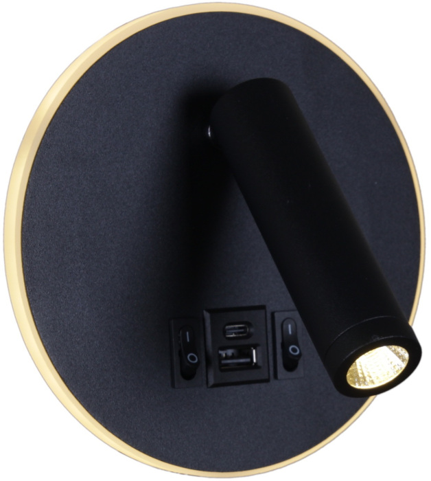 86203-9.2-001KT LED12W+USB BK Reluce