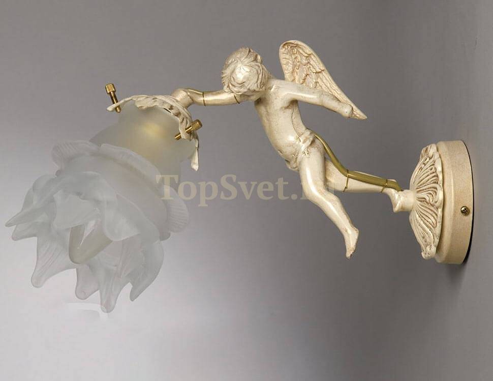2081/1A IVORY- WHITE GLASS Nervilamp