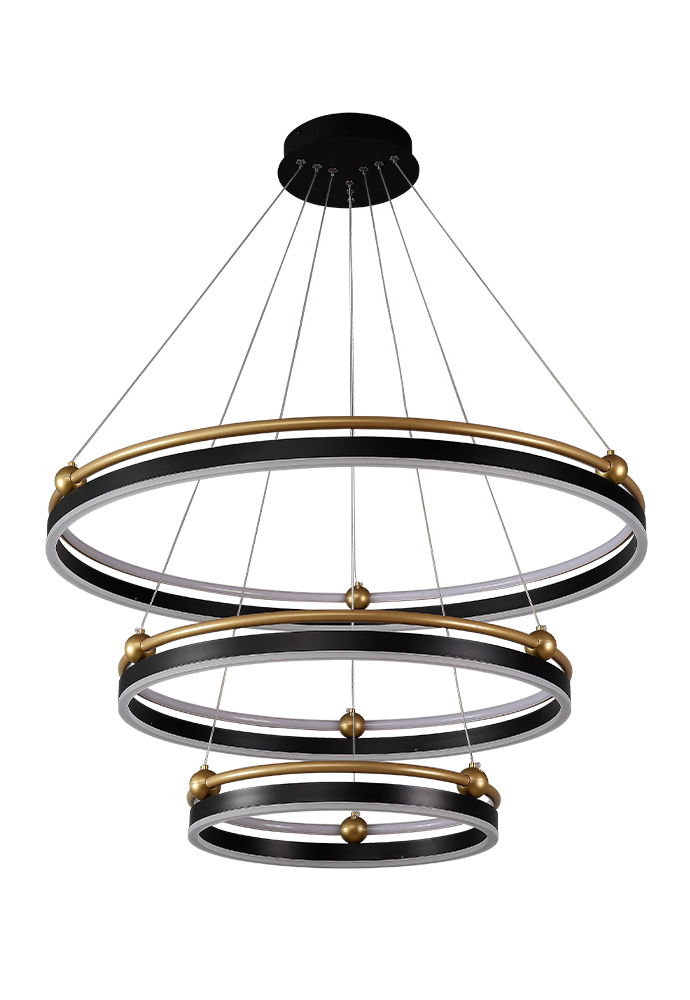 FERNANDO SP158W LED D400+600+800 BLACK/GOLD Crystal Lux