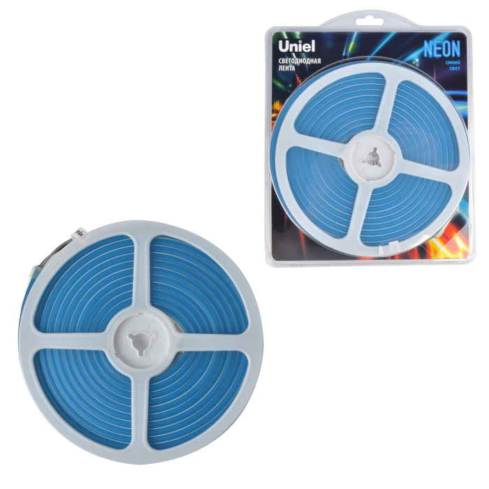 ULS-N01-2835-120LED/m-6mm-IP67-DC12V-9W/m-5M-BLUE блистер Uniel