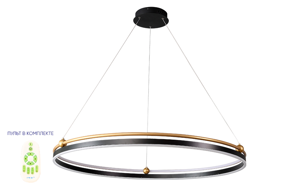 FERNANDO SP88W LED D1000 BLACK/GOLD Crystal Lux
