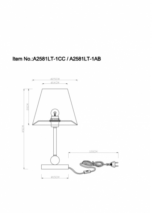 A2581LT-1AB Arte Lamp