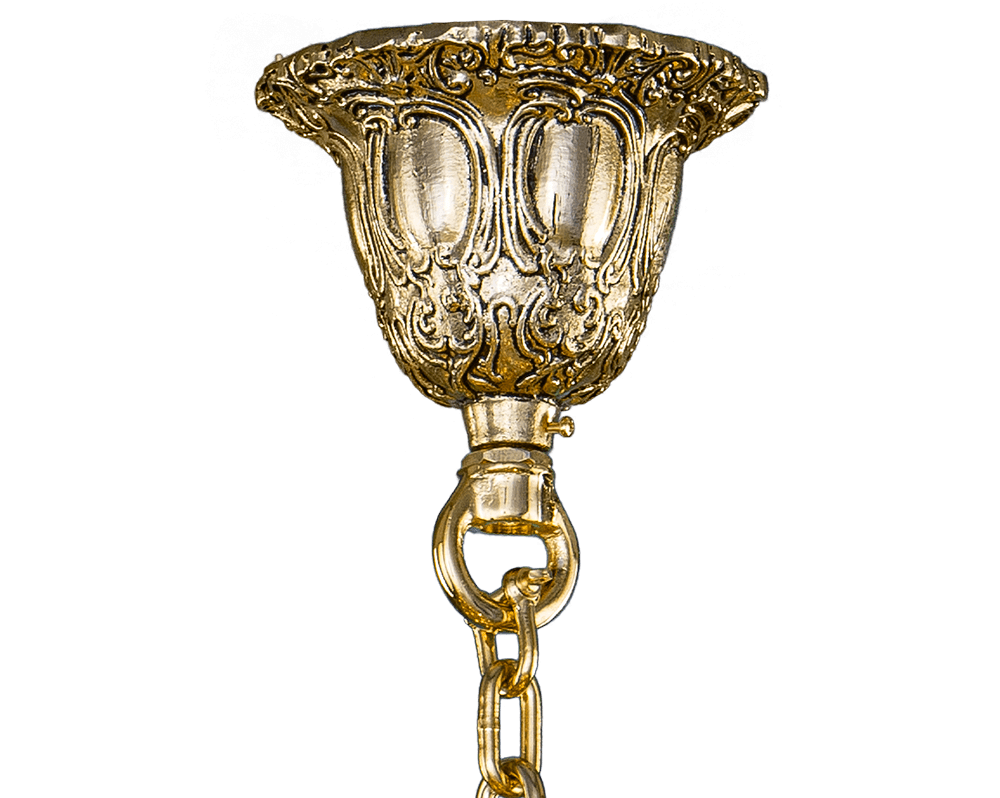 AS/903/108/36 Gold Ox.Baii & Basket Asfour Crystal