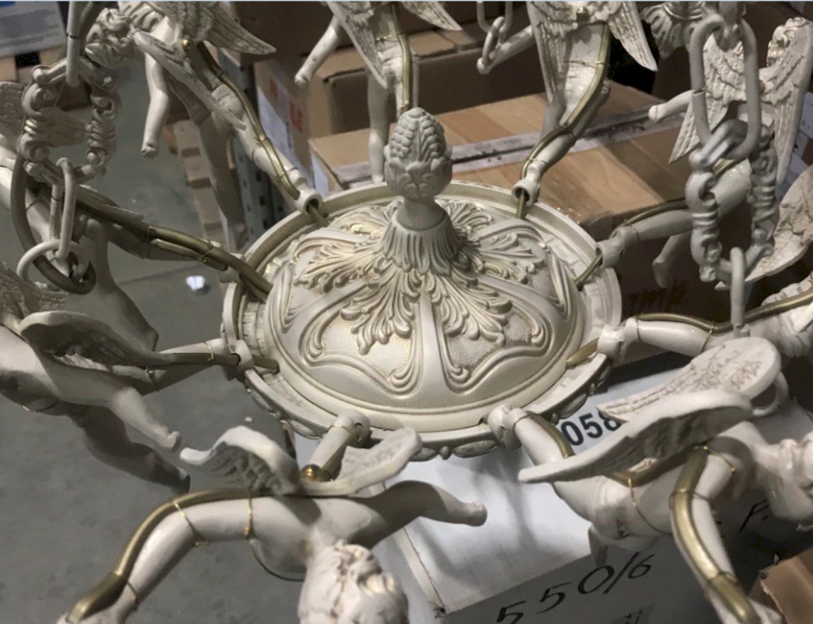 2081/9 IVORY- WHITE GLASS Nervilamp