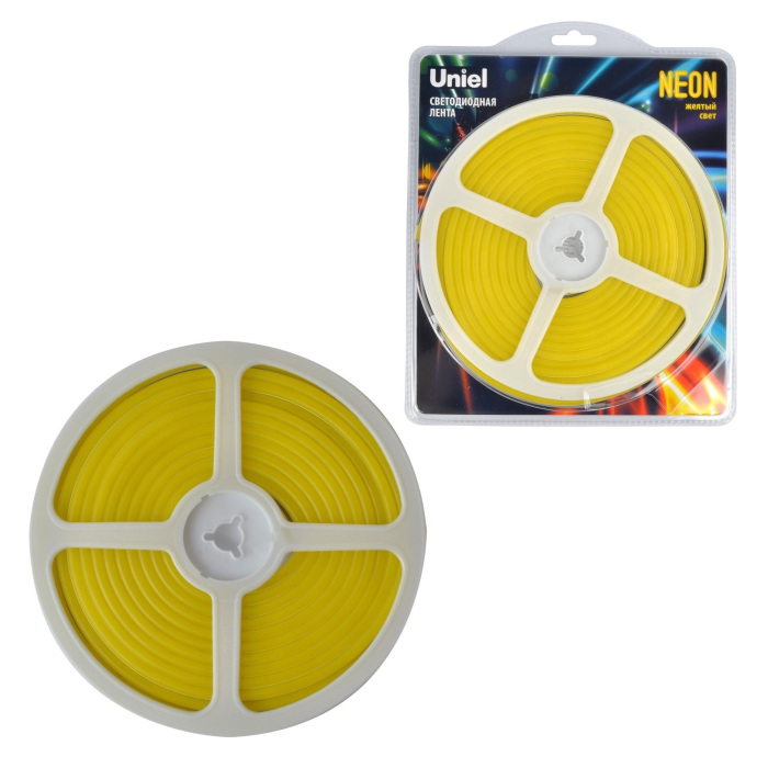 ULS-N01-2835-120LED/m-6mm-IP67-DC12V-9W/m-5M-YELLOW блистер Uniel