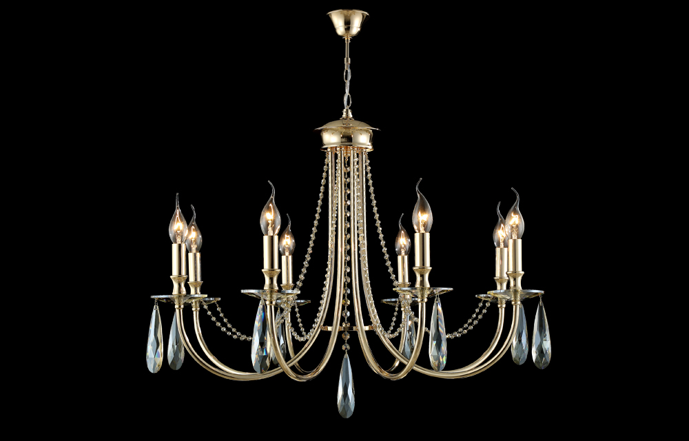 VICTORIA SP8 GOLD/AMBER Crystal Lux