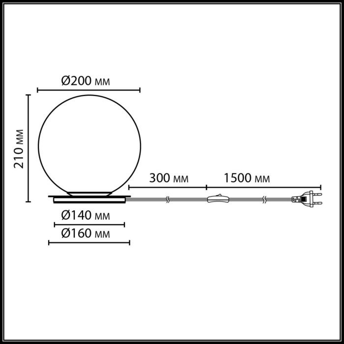 7109/1TL Odeon Light