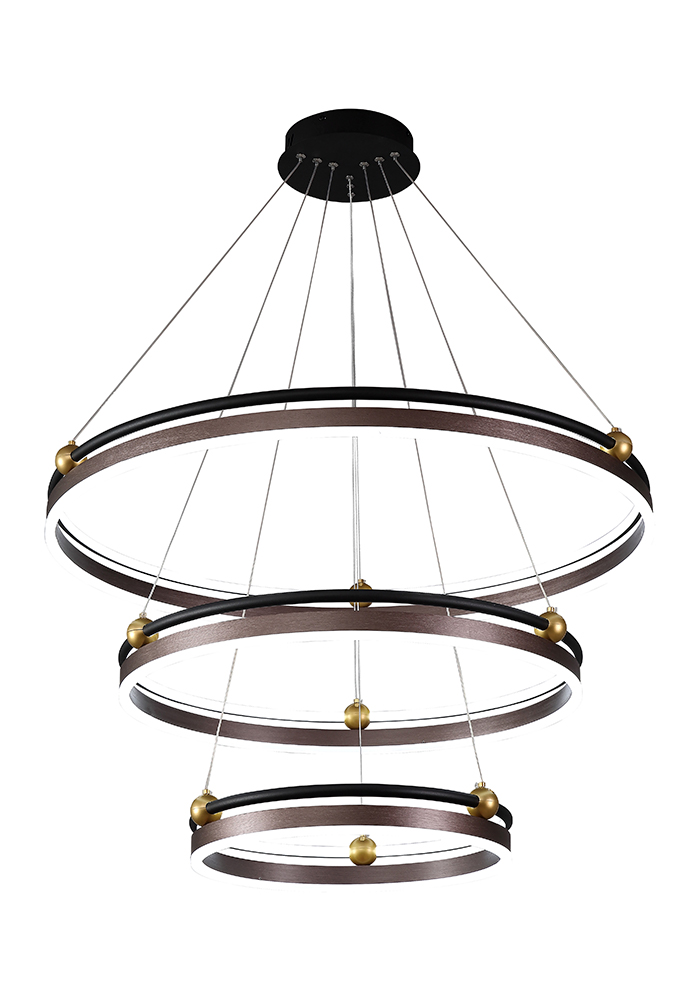 FERNANDO SP158W LED D400+600+800 COFFEE/BLACK Crystal Lux