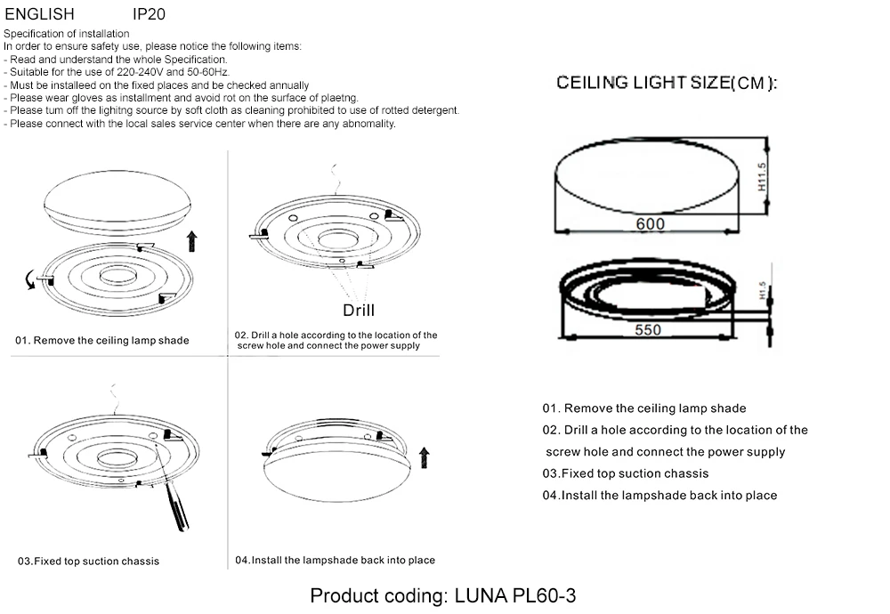 LUNA PL60-3 Crystal Lux