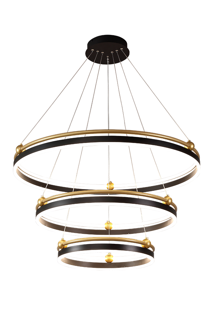 FERNANDO SP158W LED D400+600+800 BLACK/GOLD Crystal Lux