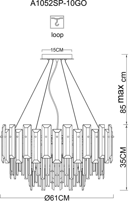 A1052SP-10GO Arte Lamp