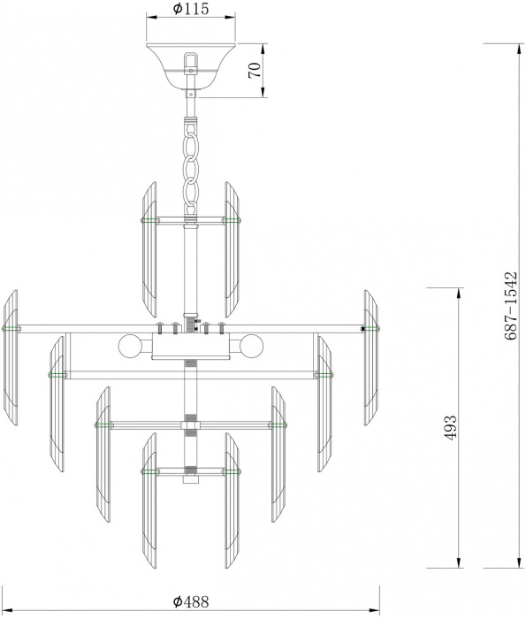 DIA200PL-06G Maytoni