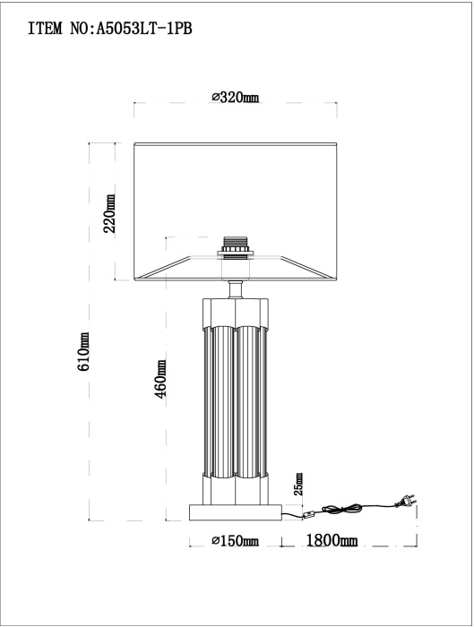 A5053LT-1PB Arte Lamp