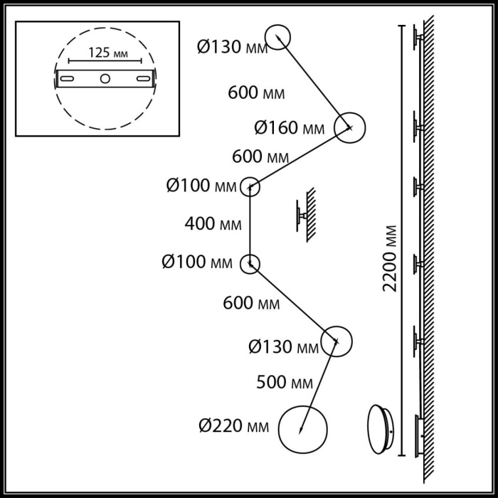 7115/36WL Odeon Light
